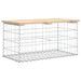 Banc de jardin design de gabion 83x44x42 cm bois massif de pin - Photo n°5