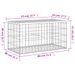 Banc de jardin design de gabion 83x44x42 cm bois massif de pin - Photo n°8