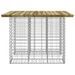 Banc de jardin design gabion 100x102x72 cm bois de pin imprégné - Photo n°4