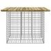 Banc de jardin design gabion 100x102x72 cm bois de pin imprégné - Photo n°4