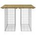 Banc de jardin design gabion 100x102x72 cm bois de pin imprégné - Photo n°5