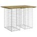 Banc de jardin design gabion 100x70x72 cm bois de pin imprégné - Photo n°1