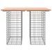 Banc de jardin design gabion 100x70x72cm bois massif de douglas - Photo n°3