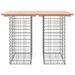 Banc de jardin design gabion 100x70x72cm bois massif de douglas - Photo n°5