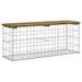 Banc de jardin design gabion 103x31,5x42cm bois de pin imprégné - Photo n°1