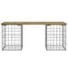 Banc de jardin design gabion 103x31x42 cm bois de pin imprégné - Photo n°3