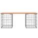 Banc de jardin design gabion 103x31x42cm bois massif de douglas - Photo n°3