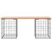 Banc de jardin design gabion 103x31x42cm bois massif de douglas - Photo n°5