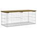 Banc de jardin design gabion 103x44x42 cm bois de pin imprégné - Photo n°1