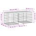 Banc de jardin design gabion 103x44x42 cm bois de pin imprégné - Photo n°8