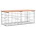 Banc de jardin design gabion 103x44x42cm bois massif de douglas - Photo n°1