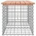 Banc de jardin design gabion 103x44x42cm bois massif de douglas - Photo n°4