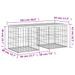 Banc de jardin design gabion 103x44x42cm bois massif de douglas - Photo n°8