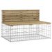 Banc de jardin design gabion 103x70x65 cm bois de pin imprégné - Photo n°1