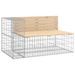 Banc de jardin design gabion 122x71x65,5 cm bois massif de pin - Photo n°1