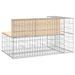 Banc de jardin design gabion 122x71x65,5 cm bois massif de pin - Photo n°5