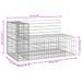 Banc de jardin design gabion 122x71x65,5 cm bois massif de pin - Photo n°8