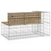 Banc de jardin design gabion 122x71x65,5cm bois de pin imprégné - Photo n°5