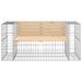 Banc de jardin design gabion 143x71x65,5 cm bois massif de pin - Photo n°3