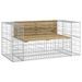 Banc de jardin design gabion 143x71x65,5cm bois de pin imprégné - Photo n°1