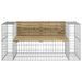 Banc de jardin design gabion 143x71x65,5cm bois de pin imprégné - Photo n°3