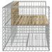 Banc de jardin design gabion 143x71x65,5cm bois de pin imprégné - Photo n°4