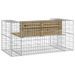 Banc de jardin design gabion 143x71x65,5cm bois de pin imprégné - Photo n°5