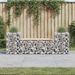 Banc de jardin design gabion 183x41x60,5 cm bois massif de pin - Photo n°2