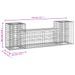 Banc de jardin design gabion 183x41x60,5 cm bois massif de pin - Photo n°8