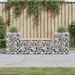 Banc de jardin design gabion 183x41x60,5 cm bois massif douglas - Photo n°2