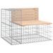 Banc de jardin design gabion 184x71x65,5 cm bois massif de pin - Photo n°3