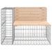 Banc de jardin design gabion 184x71x65,5 cm bois massif de pin - Photo n°4