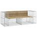 Banc de jardin design gabion 184x71x65,5cm bois de pin imprégné - Photo n°1