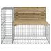 Banc de jardin design gabion 184x71x65,5cm bois de pin imprégné - Photo n°4