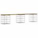 Banc de jardin design gabion 203x31x42 cm bois de pin imprégné - Photo n°5