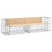 Banc de jardin design gabion 244x71x65,5 cm bois massif de pin - Photo n°1