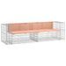 Banc de jardin design gabion 244x71x65,5 cm bois massif douglas - Photo n°1