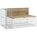 Banc de jardin design gabion 244x71x65,5cm bois de pin imprégné - Photo n°3