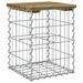 Banc de jardin design gabion 33x31x42 cm bois de pin imprégné - Photo n°1