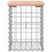 Banc de jardin design gabion 33x31x42 cm bois massif de douglas - Photo n°3