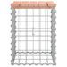 Banc de jardin design gabion 33x31x42 cm bois massif de douglas - Photo n°4