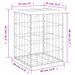 Banc de jardin design gabion 33x31x42 cm bois massif de douglas - Photo n°8