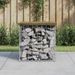 Banc de jardin design gabion 43x44x42 cm bois de pin imprégné - Photo n°2