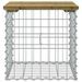 Banc de jardin design gabion 43x44x42 cm bois de pin imprégné - Photo n°3