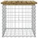 Banc de jardin design gabion 43x44x42 cm bois de pin imprégné - Photo n°4