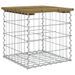 Banc de jardin design gabion 43x44x42 cm bois de pin imprégné - Photo n°5