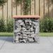 Banc de jardin design gabion 43x44x42 cm bois massif de douglas - Photo n°2