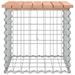 Banc de jardin design gabion 43x44x42 cm bois massif de douglas - Photo n°4