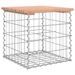 Banc de jardin design gabion 43x44x42 cm bois massif de douglas - Photo n°5