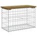 Banc de jardin design gabion 63x31,5x42 cm bois de pin imprégné - Photo n°1